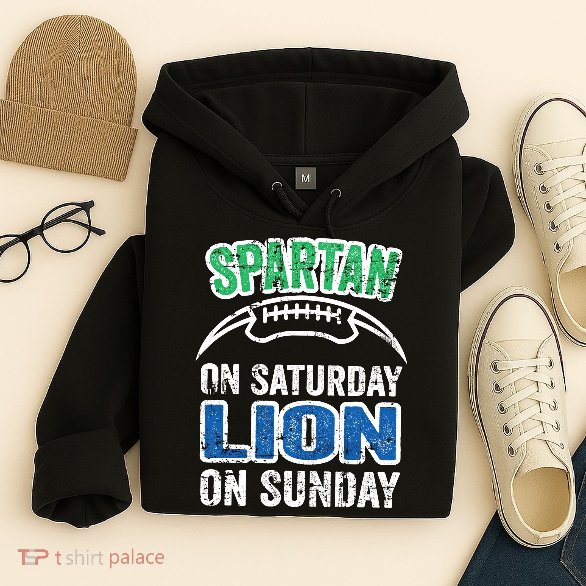 Spartan On Saturday Lion On Sunday Detroit Won Hoodie