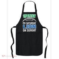Spartan On Saturday Lion On Sunday Detroit Won Apron thumb 0
