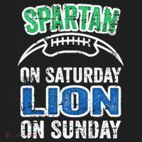 Spartan On Saturday Lion On Sunday Detroit Won Beanie thumb 2