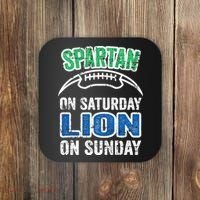 Spartan On Saturday Lion On Sunday Detroit Won Coaster thumb 0