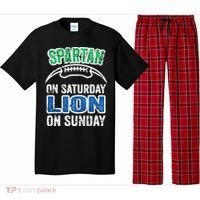 Spartan On Saturday Lion On Sunday Detroit Won Pajama Set thumb 0