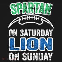 Spartan On Saturday Lion On Sunday Detroit Won Women's Hoodie thumb 2