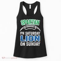 Spartan On Saturday Lion On Sunday Detroit Won Women's Tank Top thumb 0