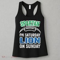 Spartan On Saturday Lion On Sunday Detroit Won Women's Tank Top thumb 3