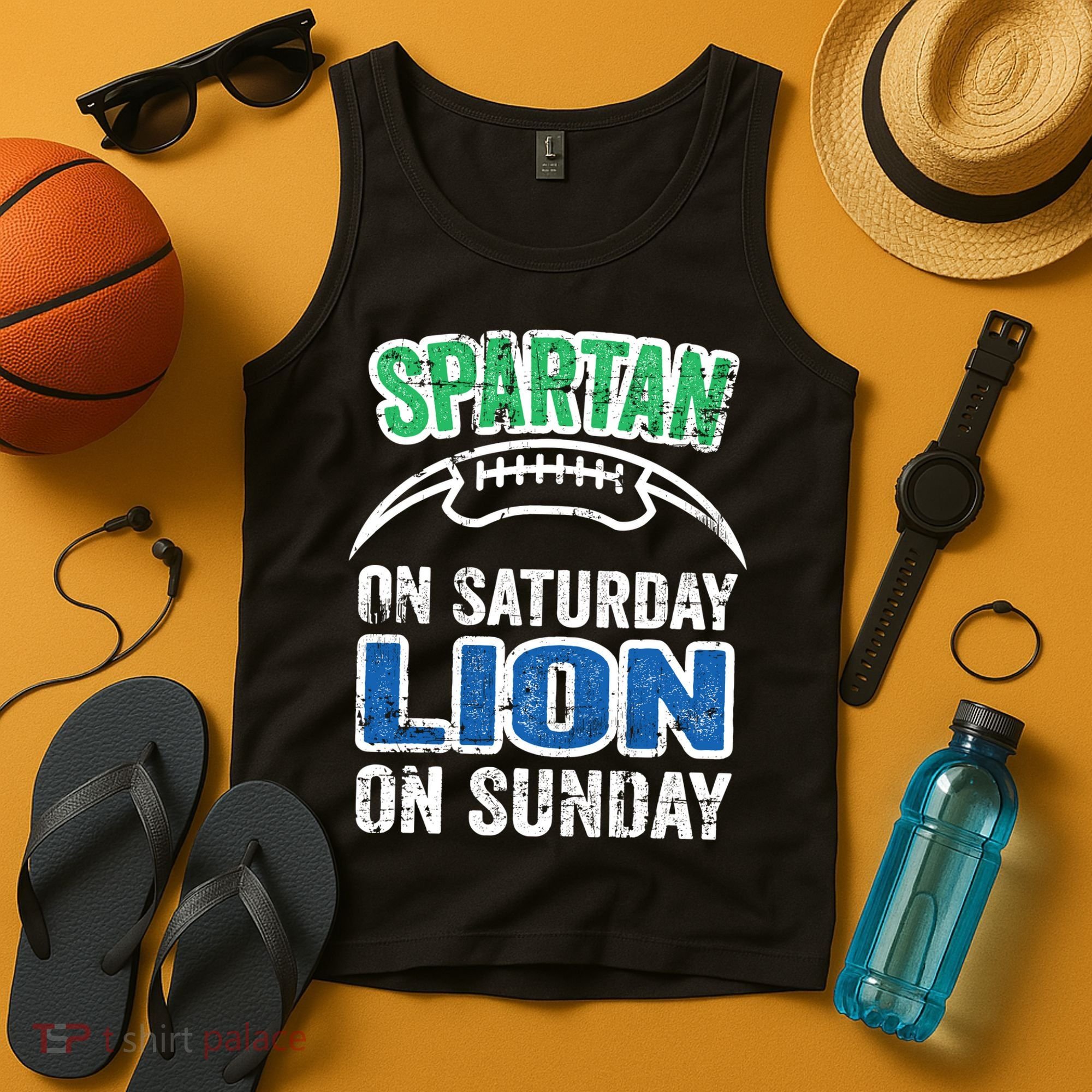 Spartan On Saturday Lion On Sunday Detroit Won Tank Top