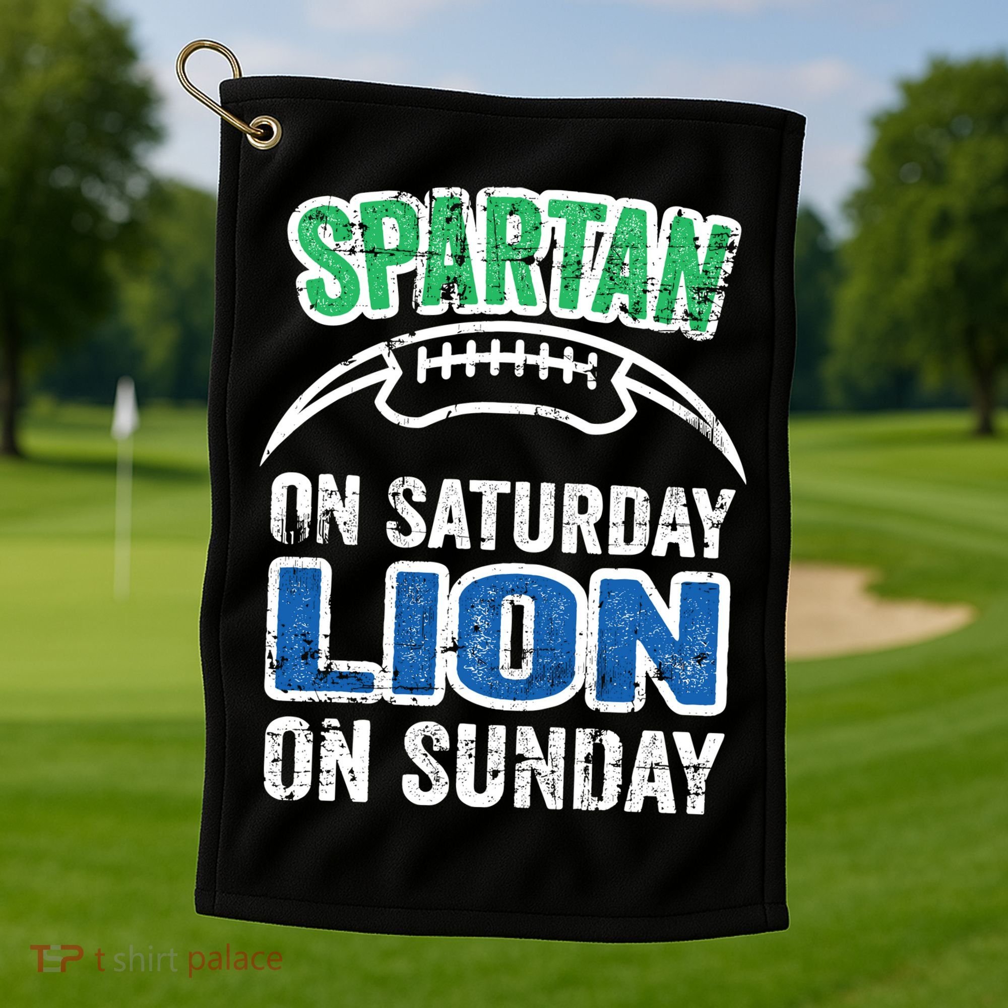 Spartan On Saturday Lion On Sunday Detroit Won Golf Towel