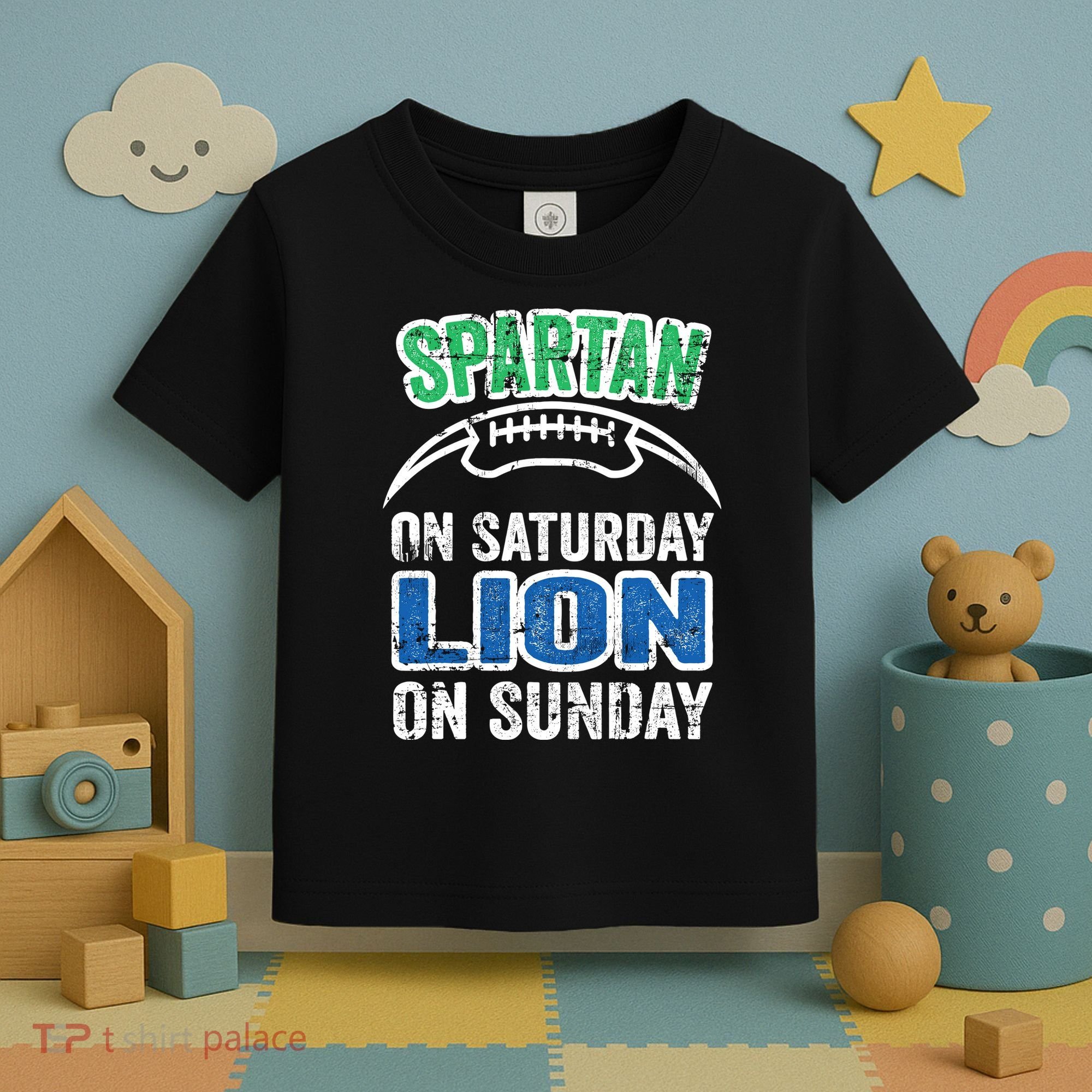 Spartan On Saturday Lion On Sunday Detroit Won Toddler T-Shirt