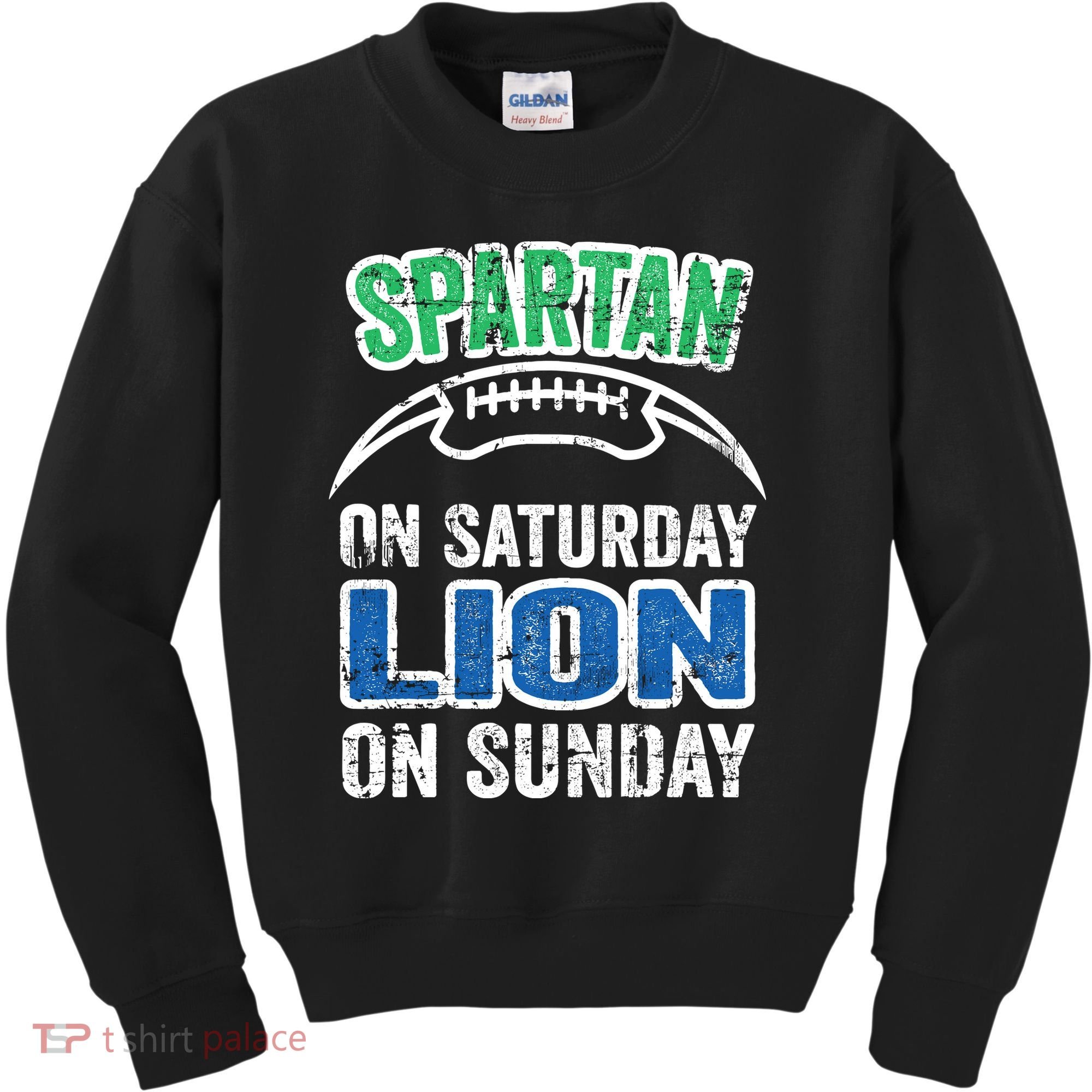 Spartan On Saturday Lion On Sunday Detroit Won Kids Sweatshirt