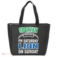 Spartan On Saturday Lion On Sunday Detroit Won Tote Bag thumb 0