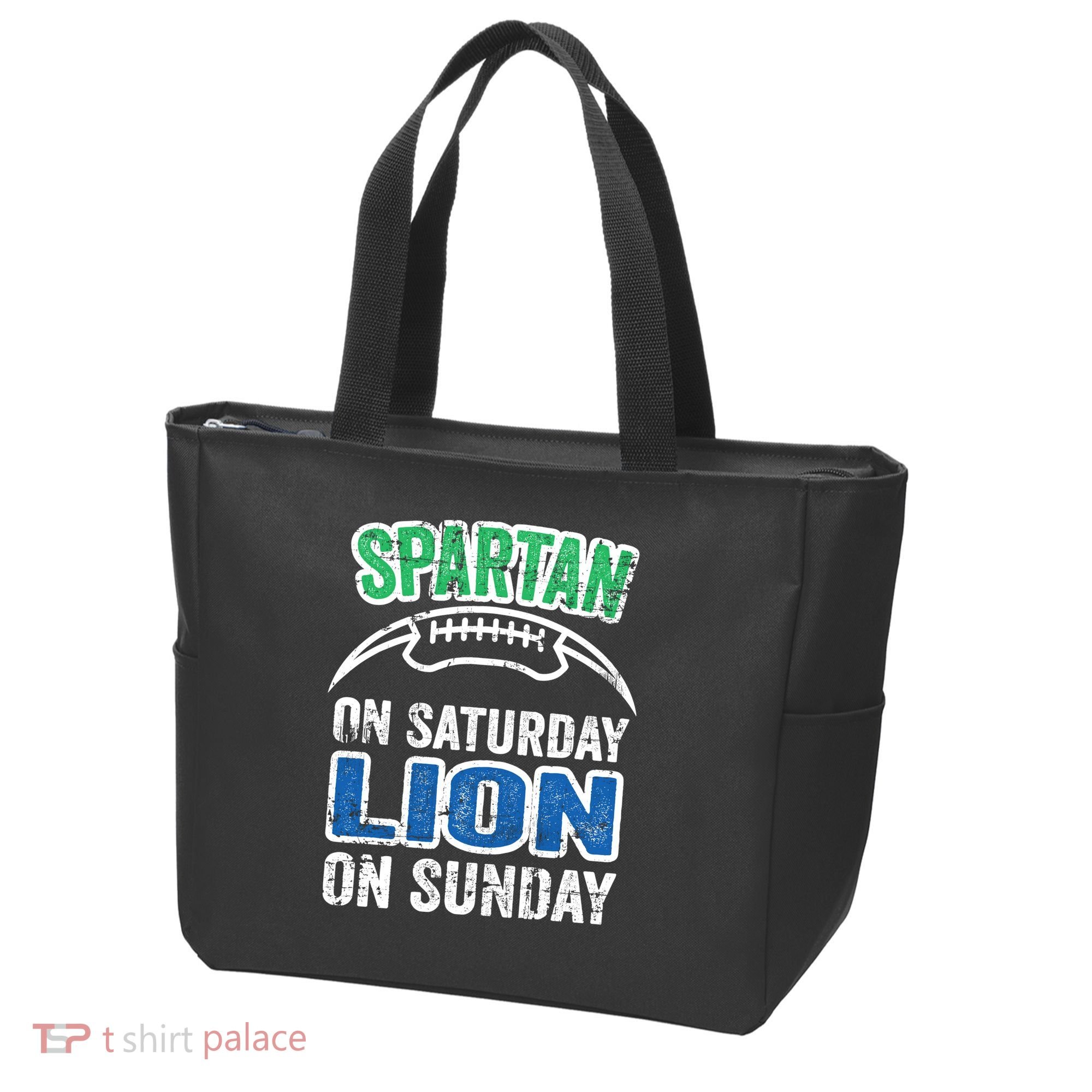 Spartan On Saturday Lion On Sunday Detroit Won Tote Bag