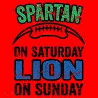 Spartan On Saturday Lion On Sunday Detroit Won Santa Hat thumb 1