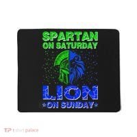 Spartan On Saturday Lion On Sunday Funny Detroit Mother Day Mousepad thumb 0