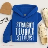 Straight Outta St Louis Missouri Distressed Effect Great Gift Hoodie thumb 4