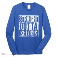 Straight Outta St Louis Missouri Distressed Effect Great Gift Long Sleeve Shirt thumb 0