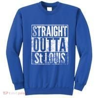 Straight Outta St Louis Missouri Distressed Effect Great Gift Sweatshirt thumb 0