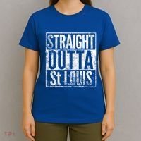 Straight Outta St Louis Missouri Distressed Effect Great Gift T-Shirt thumb 4