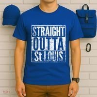 Straight Outta St Louis Missouri Distressed Effect Great Gift T-Shirt thumb 6
