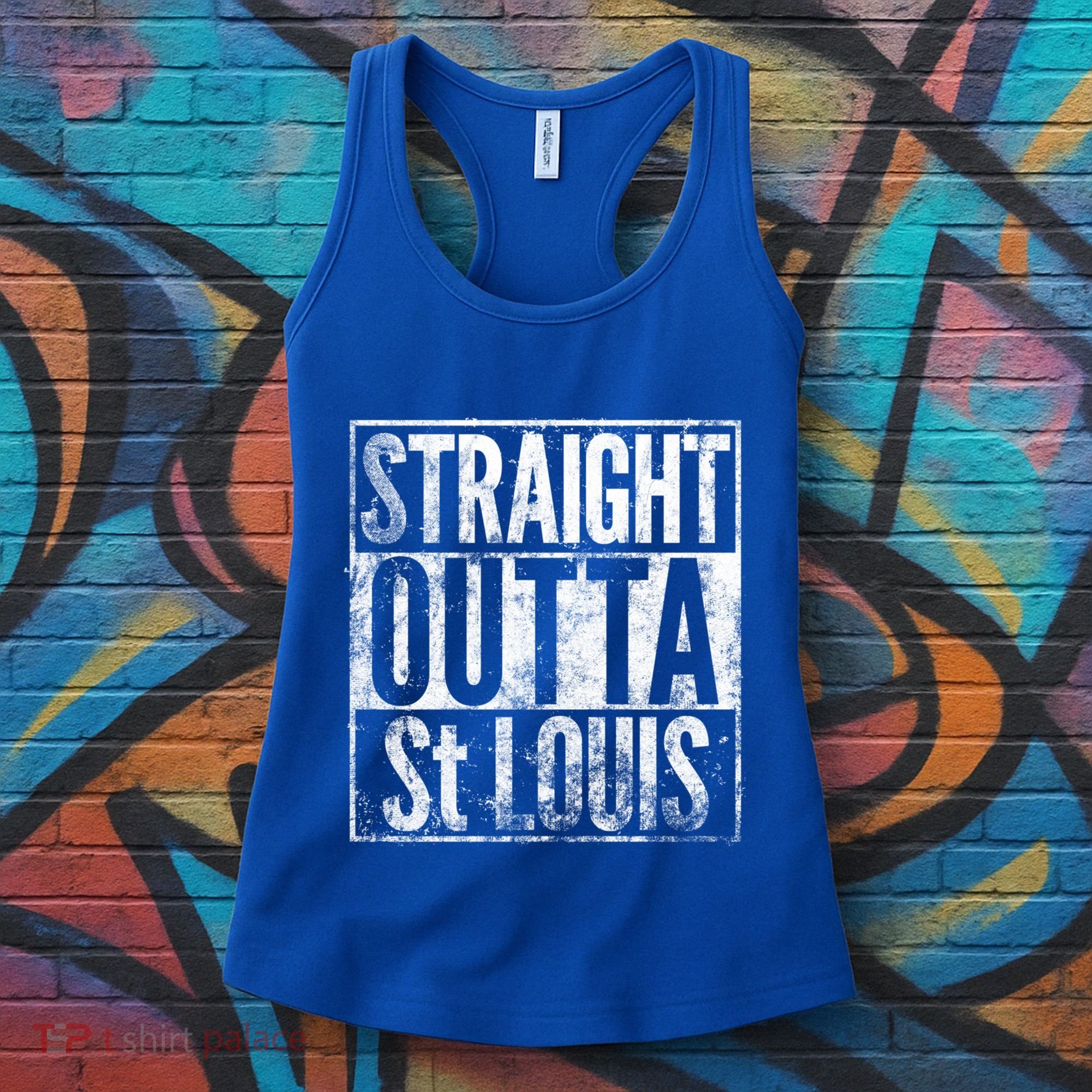 Straight Outta St Louis Missouri Distressed Effect Great Gift Women's Tank Top