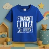 Straight Outta St Louis Missouri Distressed Effect Great Gift Toddler T-Shirt thumb 3
