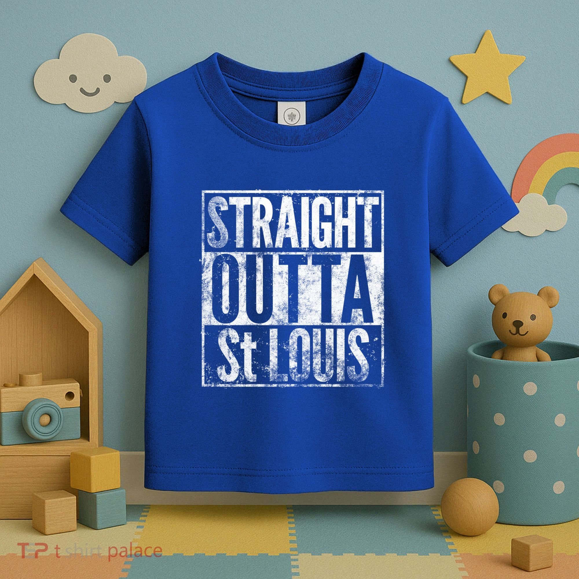 Straight Outta St Louis Missouri Distressed Effect Great Gift Toddler T-Shirt