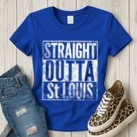 Straight Outta St Louis Missouri Distressed Effect Great Gift Women's T-Shirt thumb 3