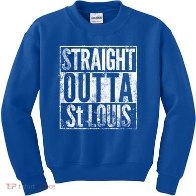 Straight Outta St Louis Missouri Distressed Effect Great Gift Kids Sweatshirt