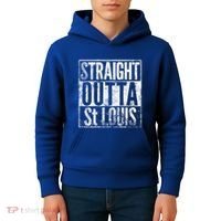 Straight Outta St Louis Missouri Distressed Effect Great Gift Kids Hoodie thumb 4