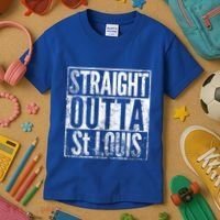 Straight Outta St Louis Missouri Distressed Effect Great Gift Kids T-Shirt thumb 3