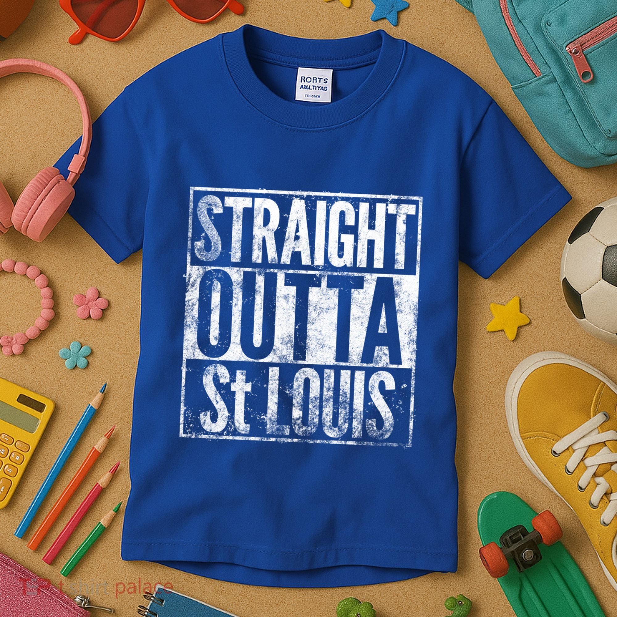 Straight Outta St Louis Missouri Distressed Effect Great Gift Kids T-Shirt