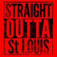 Straight Outta St Louis Missouri Distressed Effect Great Gift Santa Hat thumb 1