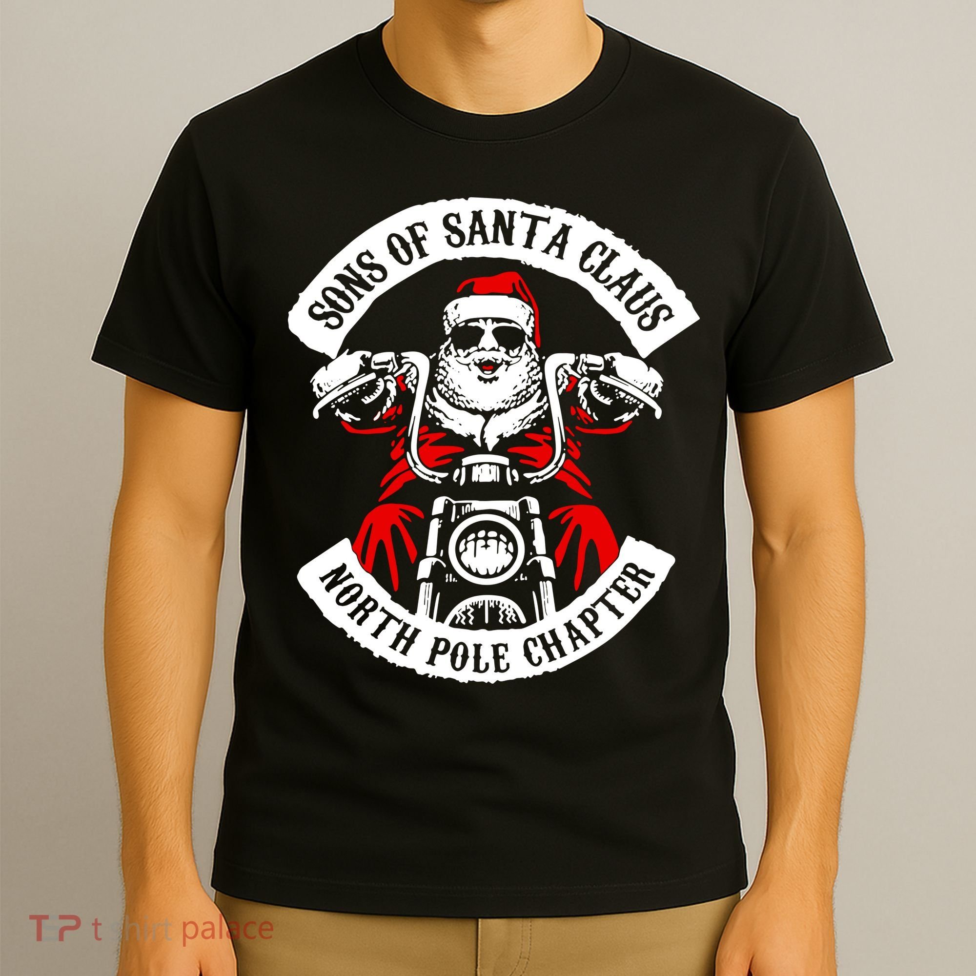 Sons Of Santa Biker Motorcycle Christmas T-Shirt