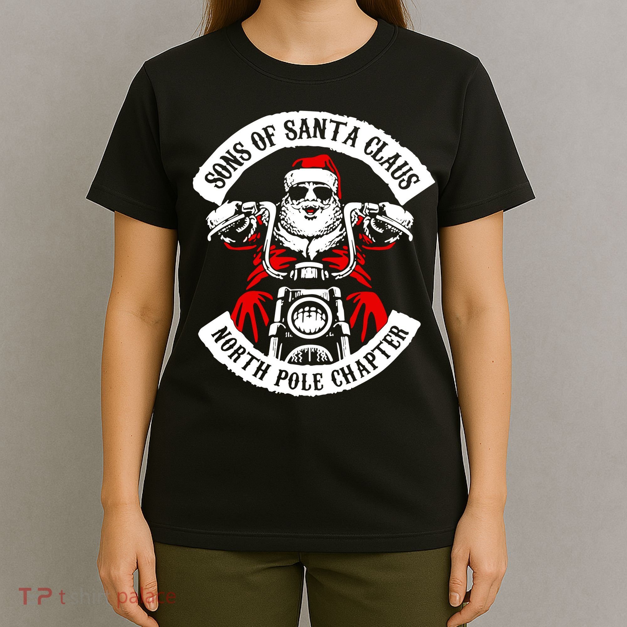 Sons Of Santa Biker Motorcycle Christmas T-Shirt
