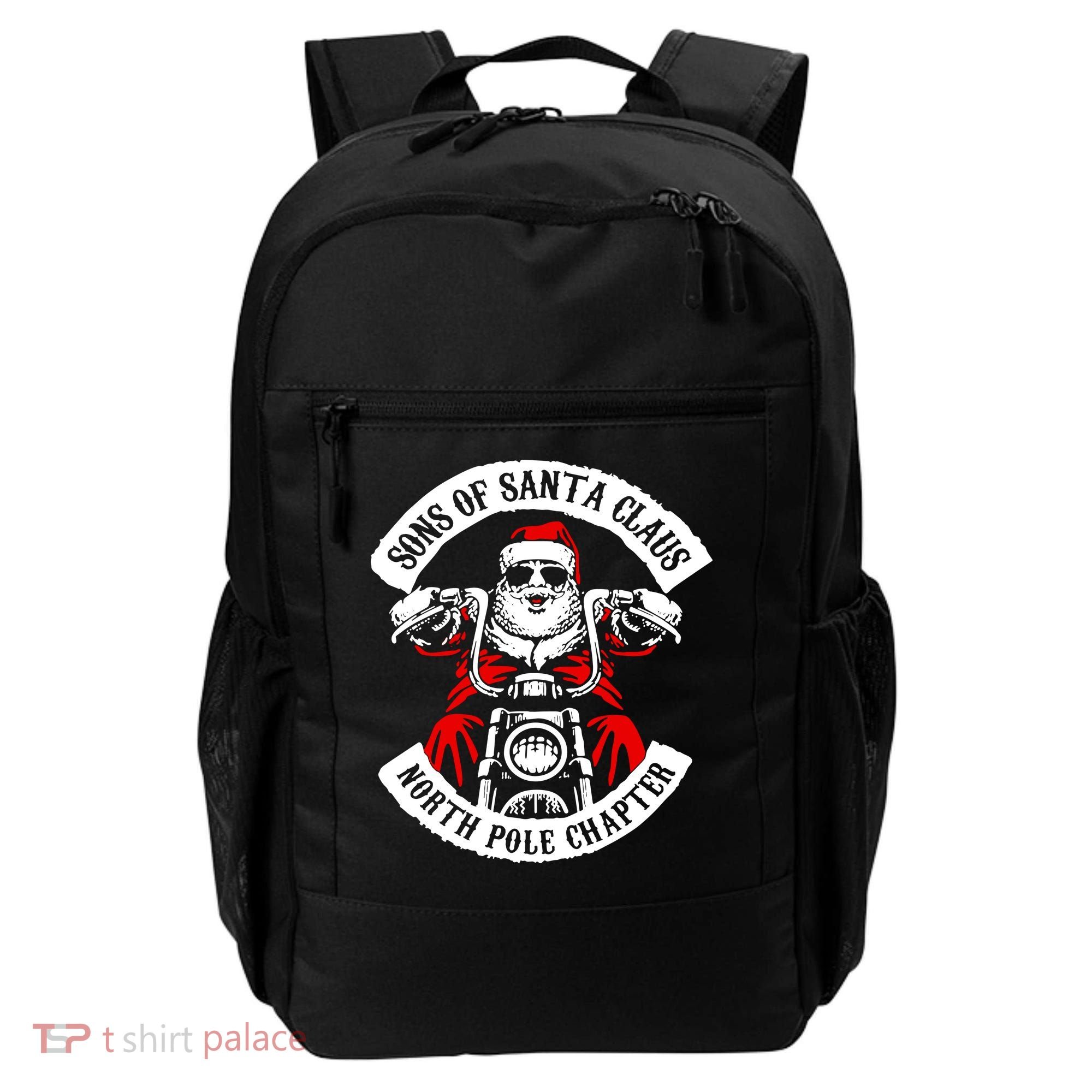 Sons Of Santa Biker Motorcycle Christmas Backpack