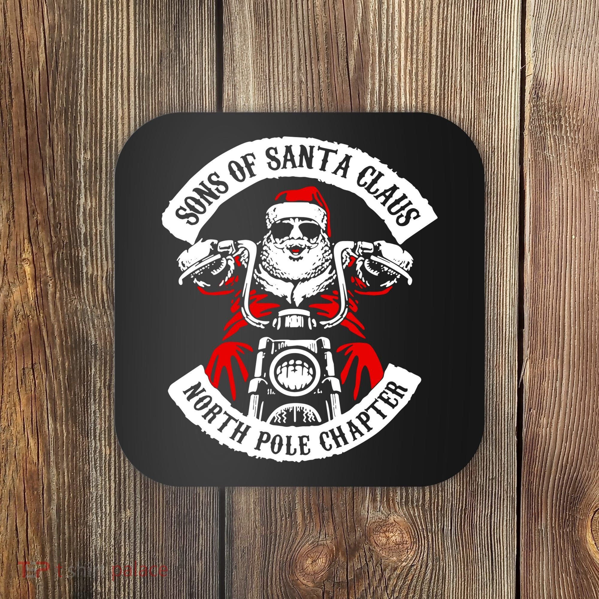 Sons Of Santa Biker Motorcycle Christmas Coaster