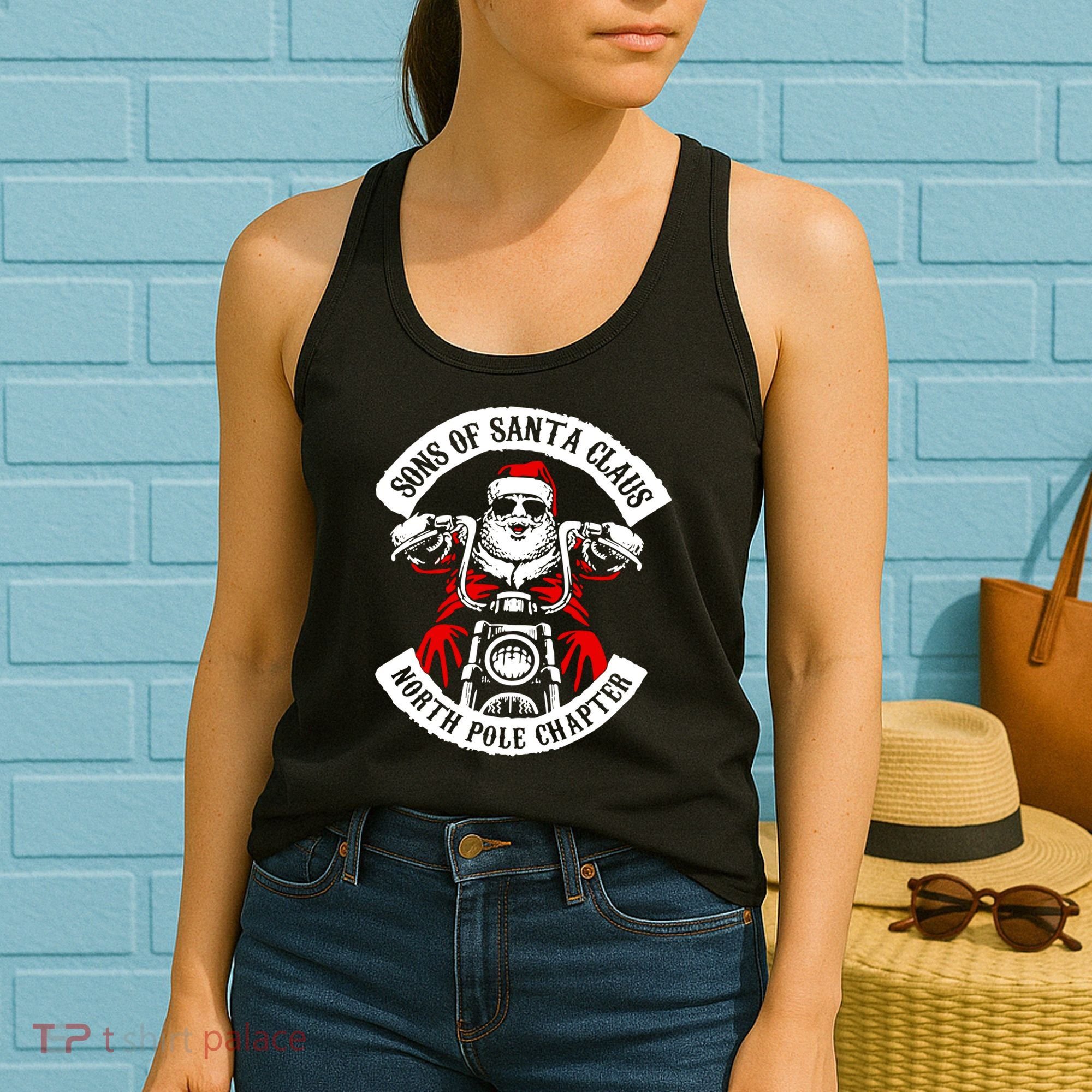 Sons Of Santa Biker Motorcycle Christmas Women's Tank Top