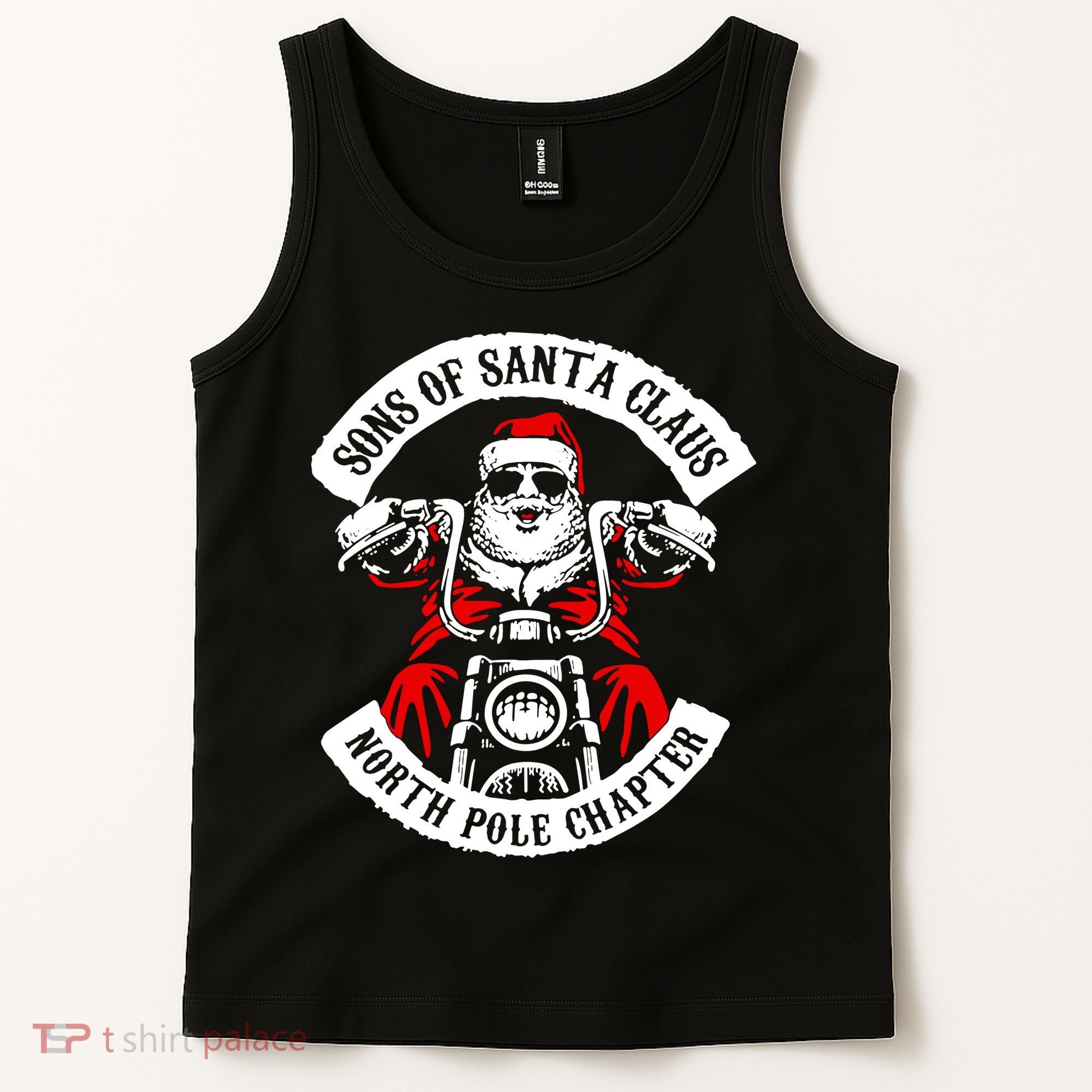 Sons Of Santa Biker Motorcycle Christmas Tank Top