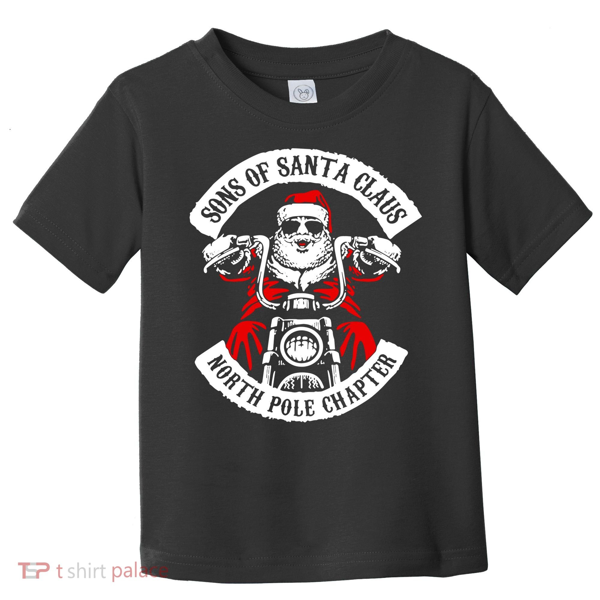 Sons Of Santa Biker Motorcycle Christmas Toddler T-Shirt