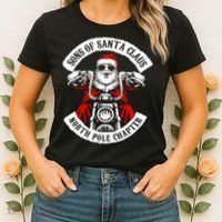 Sons Of Santa Biker Motorcycle Christmas Women's T-Shirt thumb 2
