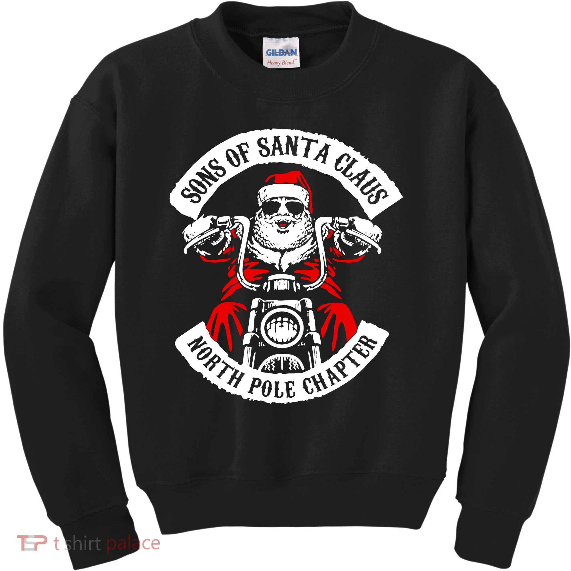 Sons Of Santa Biker Motorcycle Christmas Kids Sweatshirt