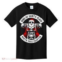 Sons Of Santa Biker Motorcycle Christmas Kids T-Shirt thumb 0