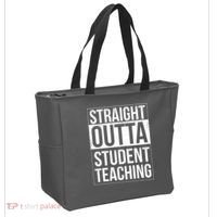 Straight Outta Student Teaching Funny Gift Tote Bag thumb 2