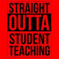 Straight Outta Student Teaching Funny Gift Santa Hat thumb 1