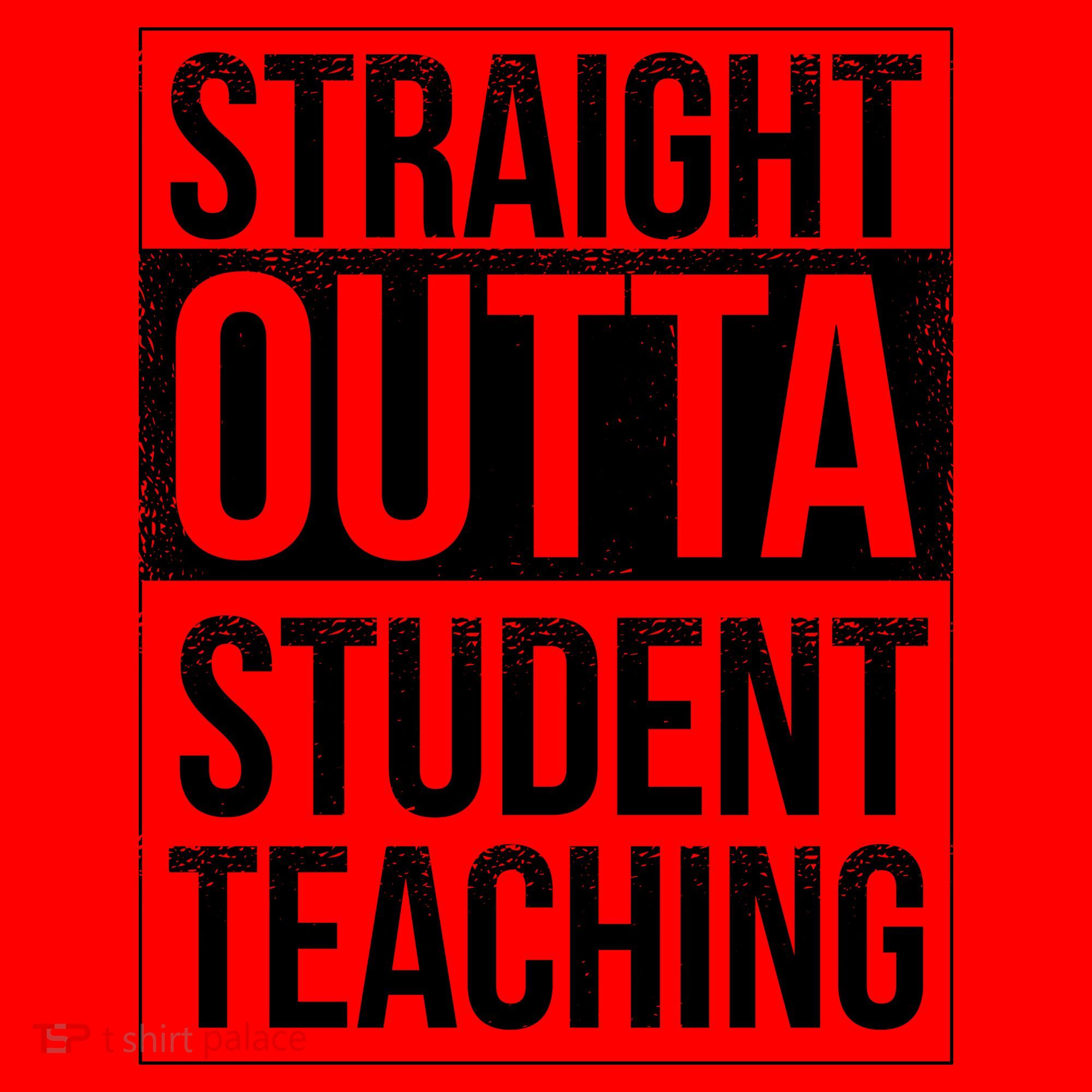 Straight Outta Student Teaching Funny Gift Santa Hat