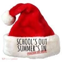 Schools Out Summers In Teacher Off Duty Santa Hat thumb 0