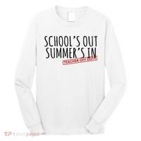 Schools Out Summers In Teacher Off Duty Long Sleeve Shirt thumb 0