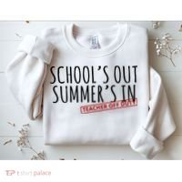 Schools Out Summers In Teacher Off Duty Sweatshirt thumb 2