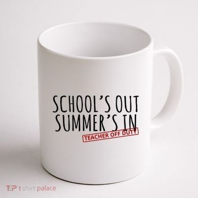 Schools Out Summers In Teacher Off Duty Coffee Mug back