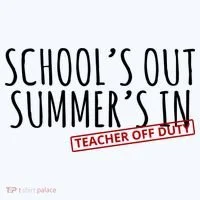 Schools Out Summers In Teacher Off Duty Women's Hoodie thumb 2