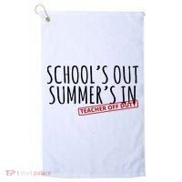 Schools Out Summers In Teacher Off Duty Golf Towel thumb 0