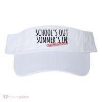 Schools Out Summers In Teacher Off Duty Visor thumb 0